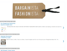 Tablet Screenshot of bargainistafashionista.com
